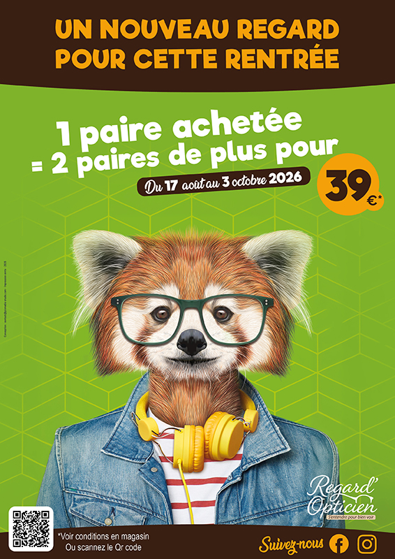 1 paire achetée = 2 paires de plus enfants